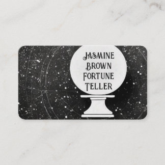 Energy healer Crystal ball antique grey psychic Business Card