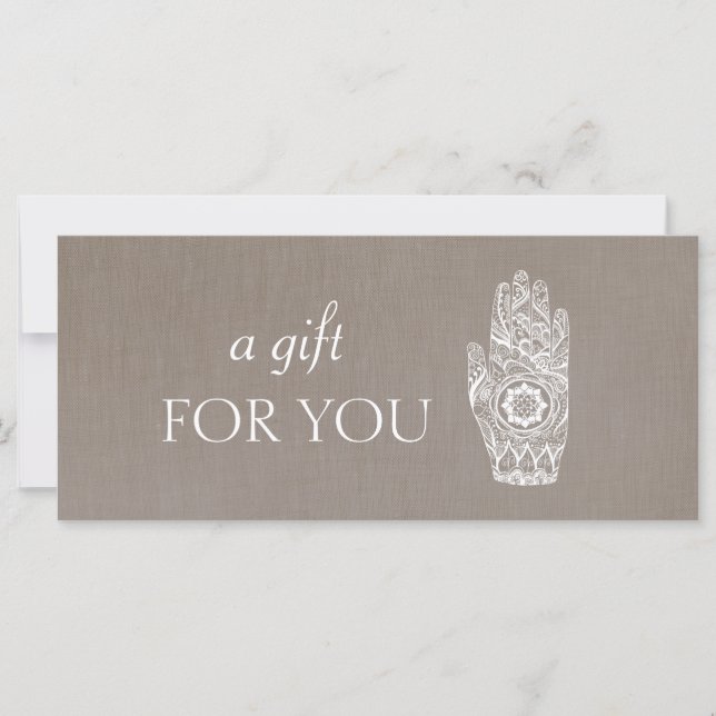 Energy Healer Henna Lotus  Gift Certificate 2 (Front)