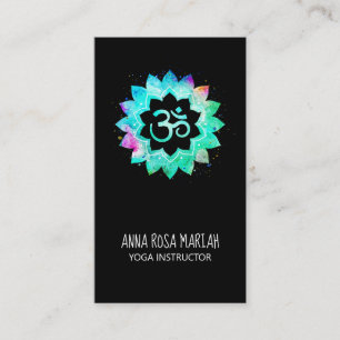 *~* Energy Healer Lotus Mandala Aum Om Symbol Business Card