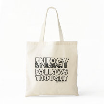 Energy Mandala Grocery Bag Black Print