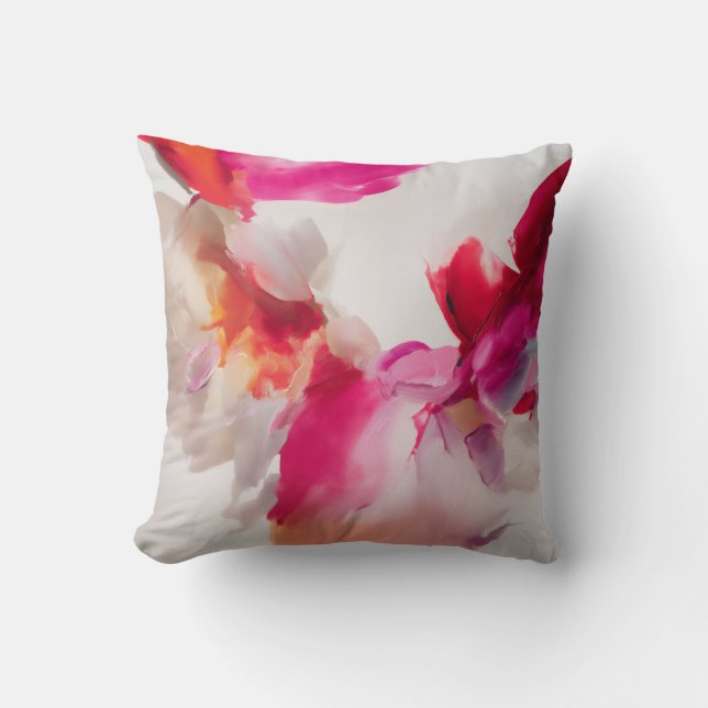 Energy of Flowers Throw Pillow (Front)