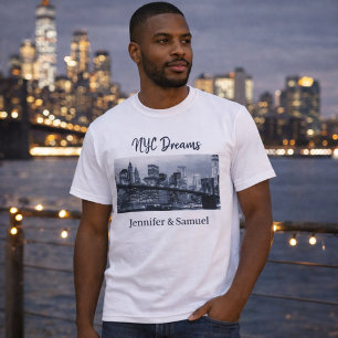 Energy of New York City Romantic Couples Skyline T-Shirt