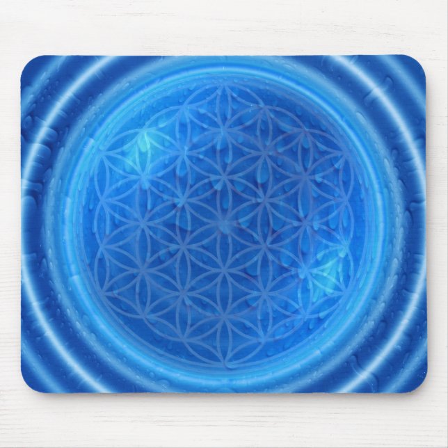 Energy Of Water with flower of life Mouse Pad (Front)