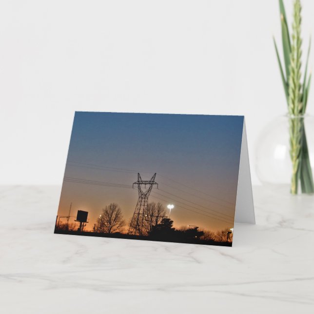 “Energy Park Power at Sunset” Get Well Card (Front)