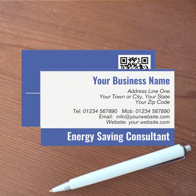 Energy Saving Consultant QR Code Business Card (Creator Uploaded)