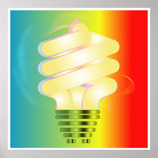 Energy Saving Light Bulb Poster (Front)
