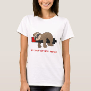 Energy Saving Mode   Funny Sloth Personalized T-Shirt