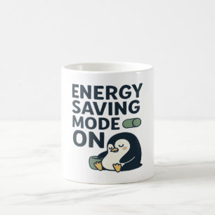 Energy saving Mode on- Cute penguin design Coffee Mug