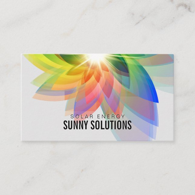 Energy | Solar | Digital Flower Business Card (Front)