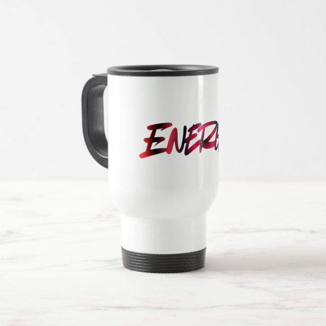 ENERGY Travel Mug — Start Your Day with Intention (Front Left)