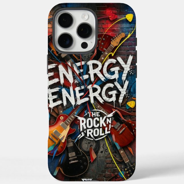 Energy Unleashed: Rock ‘n’ Roll Graffiti Case-Mate iPhone Case (Back)
