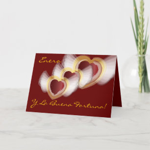"Enero Y La Buena Fortuna"-Customize Holiday Card