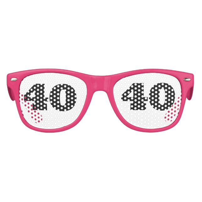 Enfant 40E ANNIVERSAIRE DE LA TÊTE FÊTE ROSE Lunettes de  (Devant)