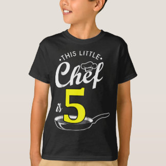 enfant 5e anniversaire filles chef enfants T-shirt