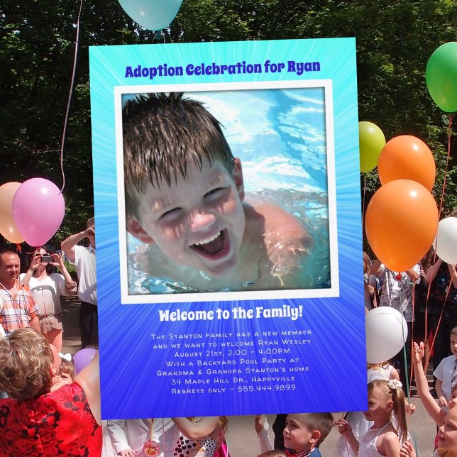 Enfant aîné Adoption Party Photo Invitation Modèle (Créateur téléchargé)