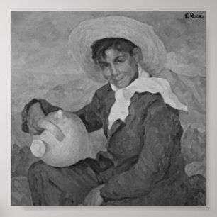 Enfant avec cruche Oils Atwork Poster