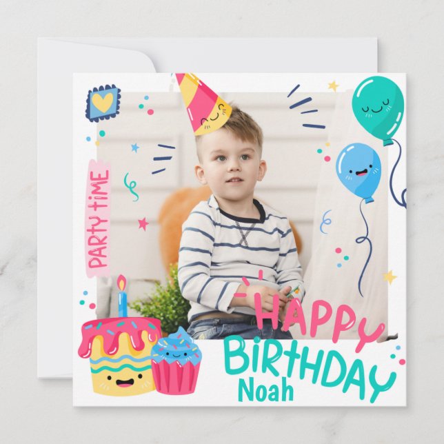 Enfant cadre d'anniversaire Invitation photo (Devant)