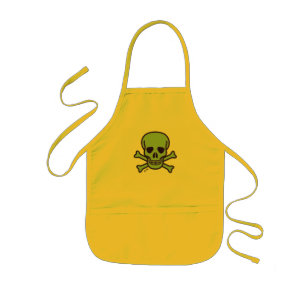 Enfant Crâne vert enfants tablier de chef jaune
