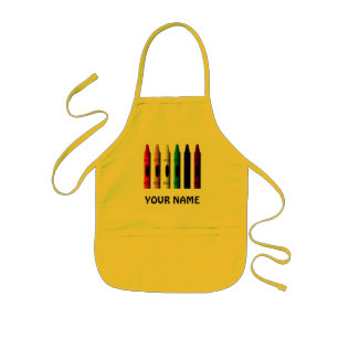 Enfant Crayons Nom Crayon Enfants Jaune Tablier Personnal