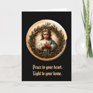 Enfant de la Flamme Sacrée Carte de vœux pliée