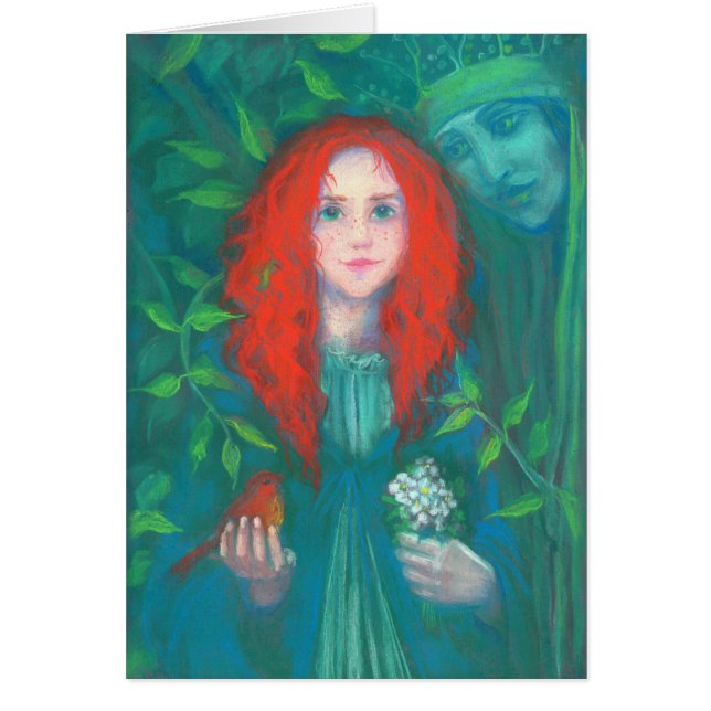 Enfant de la forêt, fille aux cheveux rouges, tein (Devant)