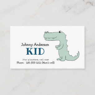 Enfant Dinosaur Carte de visite Pour Garçon Playda