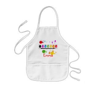 Enfant Enfants peignant le tablier d'art