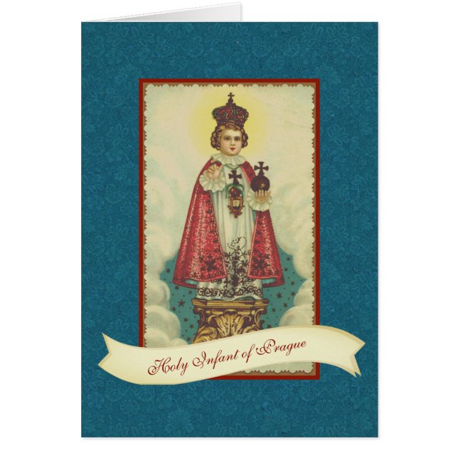 Enfant Jésus de Prague carte religieuse (Devant)