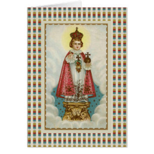 Enfant Jésus de Prague carte religieuse