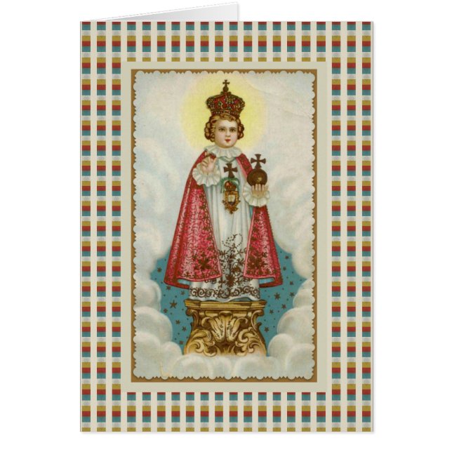 Enfant Jésus de Prague carte religieuse (Devant)