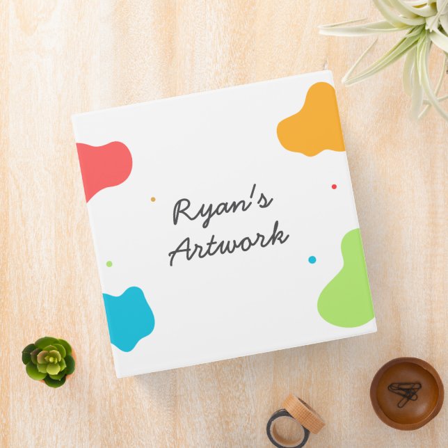 Enfant Kid Artwork Keepsaké Classeur Nom personnal (In Situ)