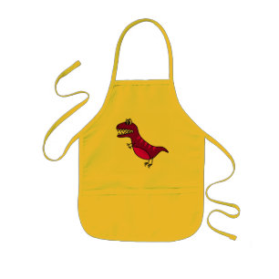 Enfant Le tablier pourpre mignon de l'enfant drôle et