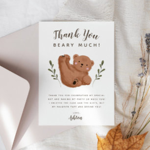 Enfant Ours Garçon fête d'anniversaire Carte de re