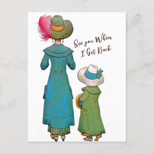 Enfant Retro Art Vintage   Carte postale