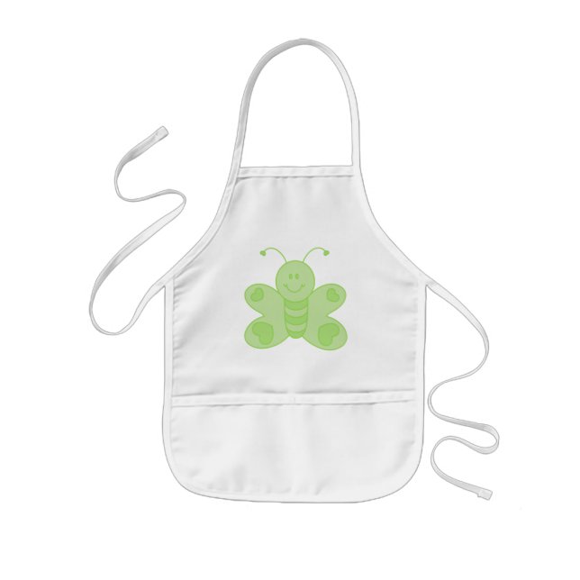 Enfant Tablier à papillon vert (Devant)