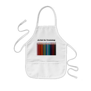 Enfant Tablier coloré d'artiste d'enfants de crayons