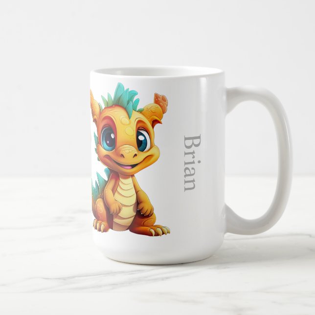 Enfants À Thème Dragon Qui Boivent De La Mug (Droite)