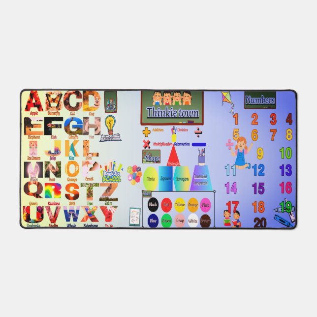 Enfants ABC Numéros Formes Couleurs Mat Amusants É (Recto)