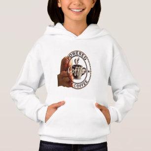 Enfants "Alimenté par le café" Sweat à capuche pre