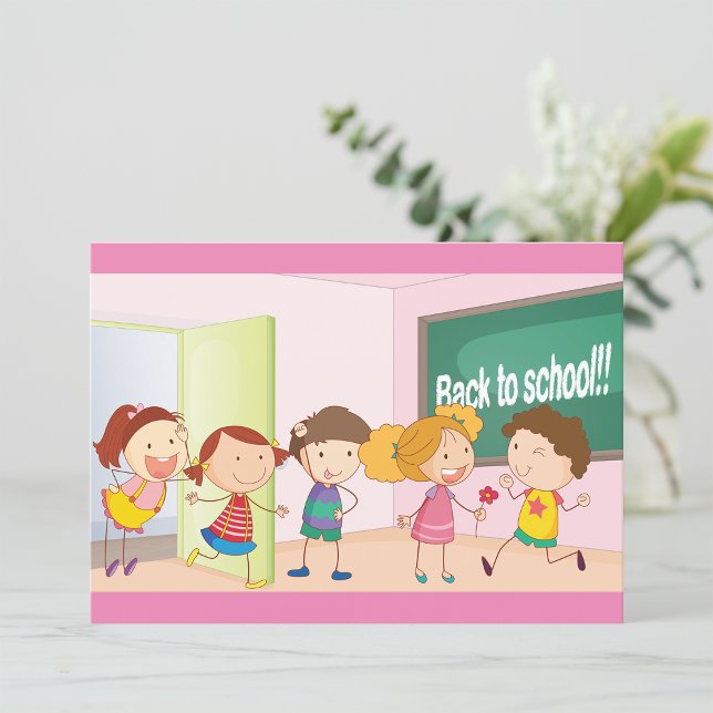 Enfants aux invitations de l'école (Créateur téléchargé)