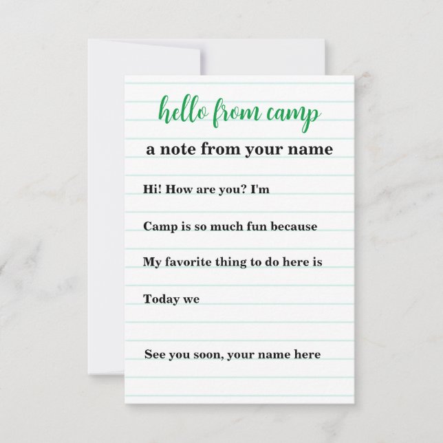 Enfants Cartes pour notes personnalisés pour le ca (Devant)