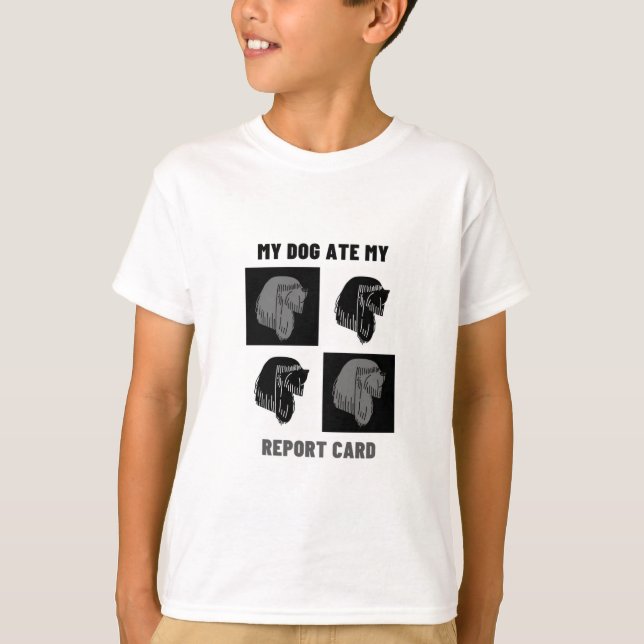 Enfants, chien a mangé mes devoirs T-shirt (Devant)