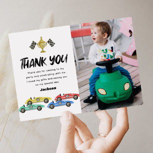 Enfants Course voiture Anniversaire Carte de remer