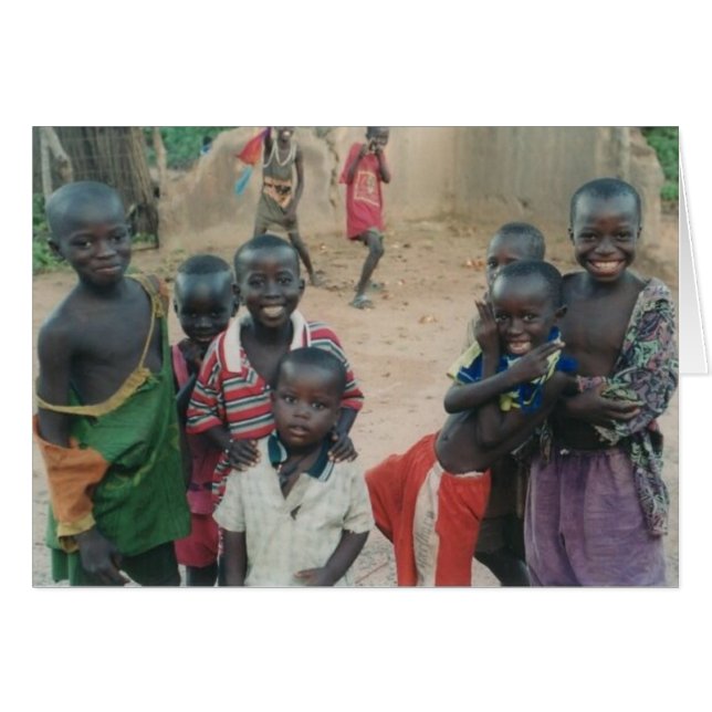 Enfants de la Gambie (carte de série de village de (Devant horizontal)