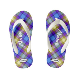 Enfants Fille en tongs plaid HAMbWG Flip Flops