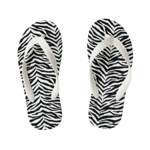 Enfants Flops à tongs pour enfants-Zebra Imprimer tongs