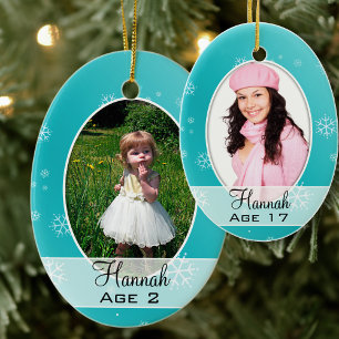 Enfants Grandissant, Ornement de Noël Multiphoto