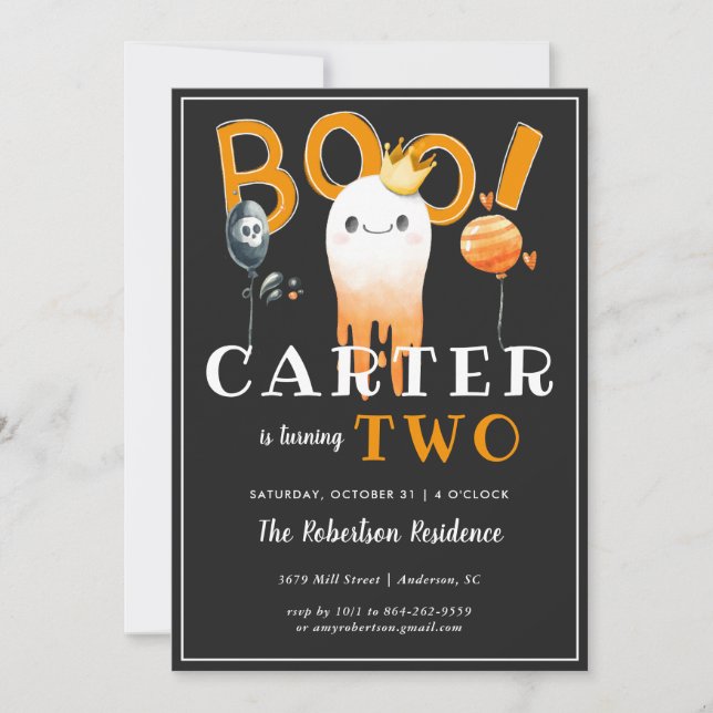 Enfants Halloween Anniversaire Fête Invitation (Devant)