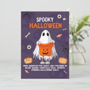 Enfants Halloween Costume mignon Invitation de la 