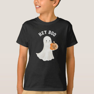 Enfants Hey Boo Funny Halloween Tshirt